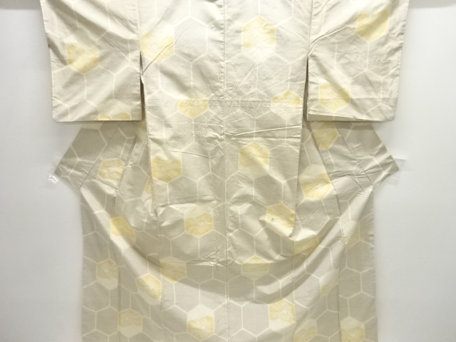 JAPANESE KIMONO / ANTIQUE KIMONO / SILK / TOKAMACHI TSUMUGI / WOVEN FLOWER